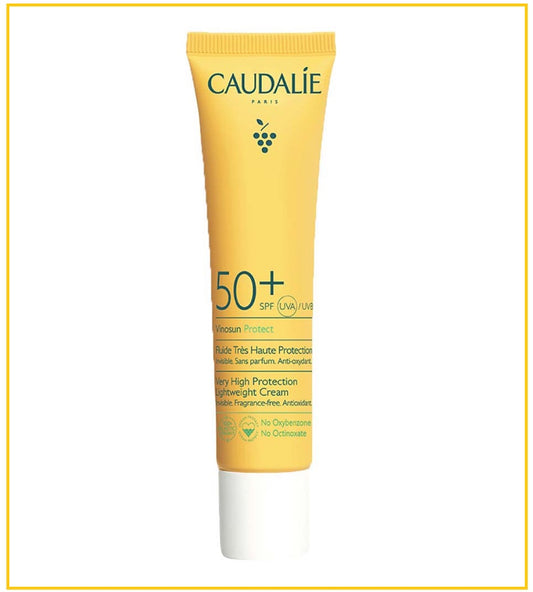 CAUDALIE 歐緹麗葡萄籽防曬 VINOSUN VERY HIGH PROTECTION LIGHTWEIGHT CREAM SPF50+ 40ML