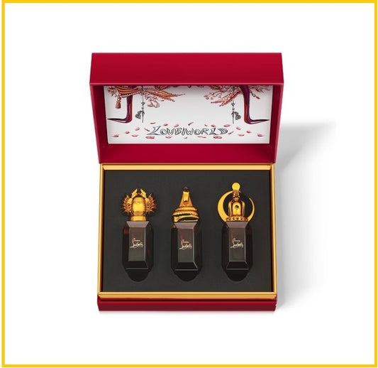 CHRISTIAN LOUBOUTIN 蘿蔔丁香水黑金珍藏套裝 LOUBIWORLD MINIATURES EAU DE PARFUM 3PCS DUO SET