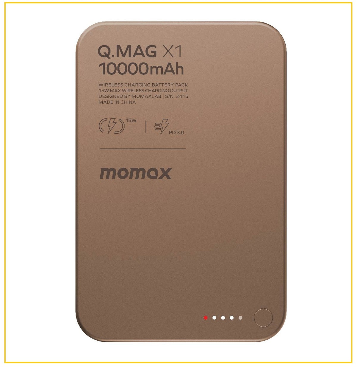 MOMAX 超薄磁吸流動電源 Q.MAG X1 10000MAH MAGNETIC WIRELESS BATTERY PACK #BLACK / #TITANIUM / #SANDSTONE / #ORANGE IP117AD / IP117AE / IP117AL2 / IP117AM