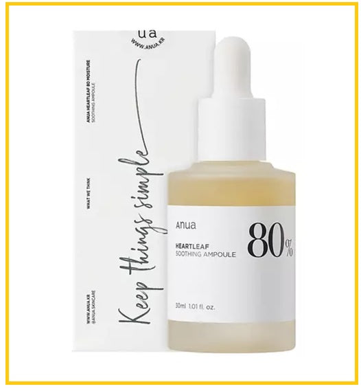 ANUA 魚腥草保濕鎮靜修復精華 HEARTLEAF 80% MOISTURE SOOTHING AMPOULE 30ML