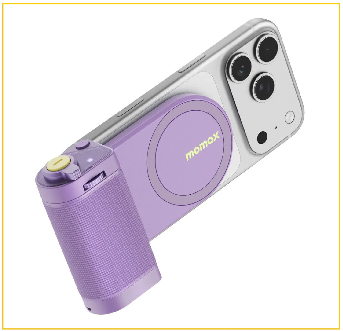 MOMAX 磁吸手機攝影手柄 1-SNAP GRIP X  MAGNETIC CAMERA GRIP WITH DETACHABLE SHUTTER #WHITE / #DUSKY CHERRY / #PURPLE KM21