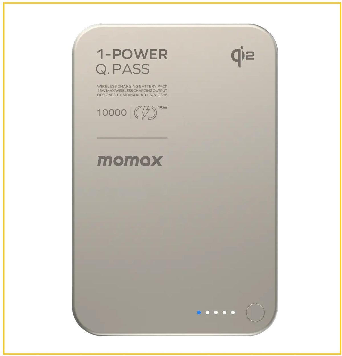 MOMAX 超薄磁吸流動電源 1-POWER Q.PASS 10000MAH QI2 MAGNETIC WIRELESS BATTERY PACK GEN 2 #BLACK / #DESERT TITANIUM / #TITANIUM IP136Q2