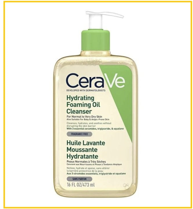 CERAVE 適樂膚保濕泡沫卸妝潔膚沐浴油 HYDRATING FOAMING OIL CLEANSER 236ML / 473ML