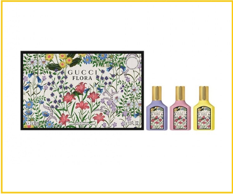 GUCCI 古馳香水三件套裝 WOMEN FLORA GORGEOUS EAU DE PARFUM GIFT DUO SET 30ML X3