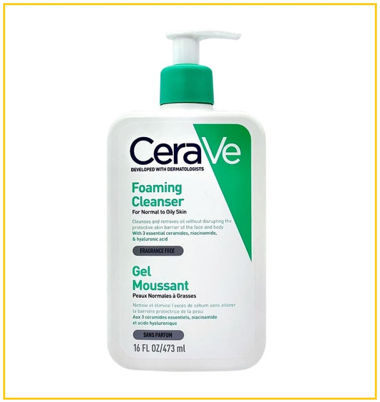 CERAVE 適樂膚清爽泡沫潔膚露 GEL MOUSSANT FOAMING CLEANSER FOR NORMAL TO OILY SKIN 473ML