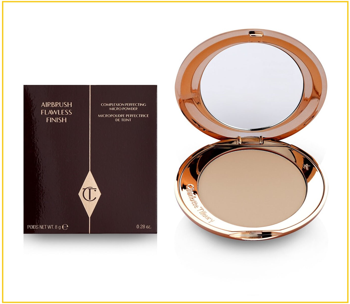 CHARLOTTE TILBURY 夏洛特輕盈無瑕蜜粉餅 CT AIRBRUSH FLAWLESS FINISH POWDER #1 FAIR / #2 MEDIUM 8G
