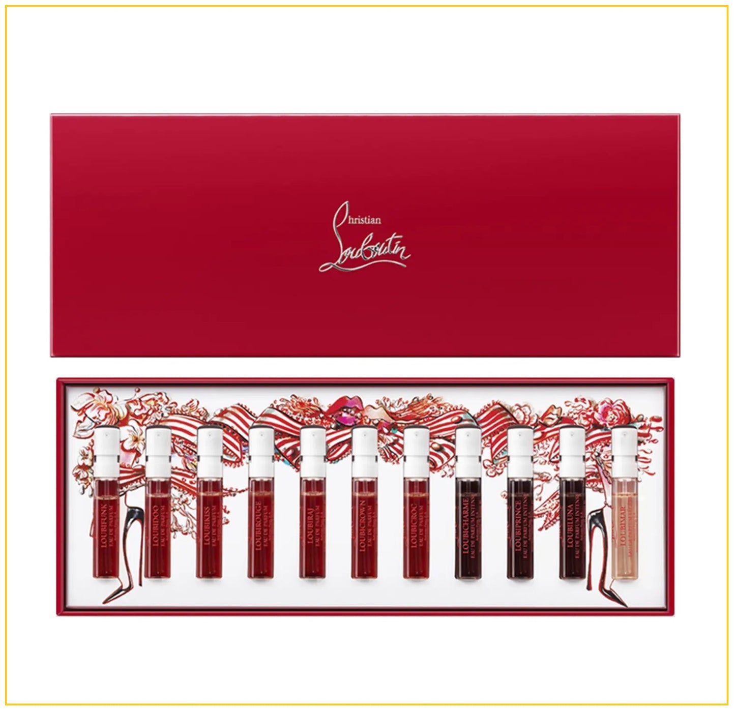 CHRISTIAN LOUBOUTIN 蘿蔔丁香氛世界全系列試享禮盒套裝 LOUBIWORLD SCENT LIBRARY 11PCS DUO SET