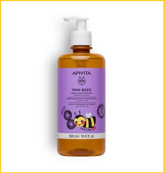 APIVITA 艾蜜塔藍莓蜂蜜溫和兒童洗髮露 (適合2歲以上兒童) MINI BEES GENTLE KIDS SHAMPOO WITH BLUEBERRY & HONEY 500ML