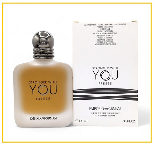 GIORGIO ARMANI 阿瑪尼堅強自由版香水(白盒) STRONGER WITH YOU FREEZE EDT TESTER 100ML