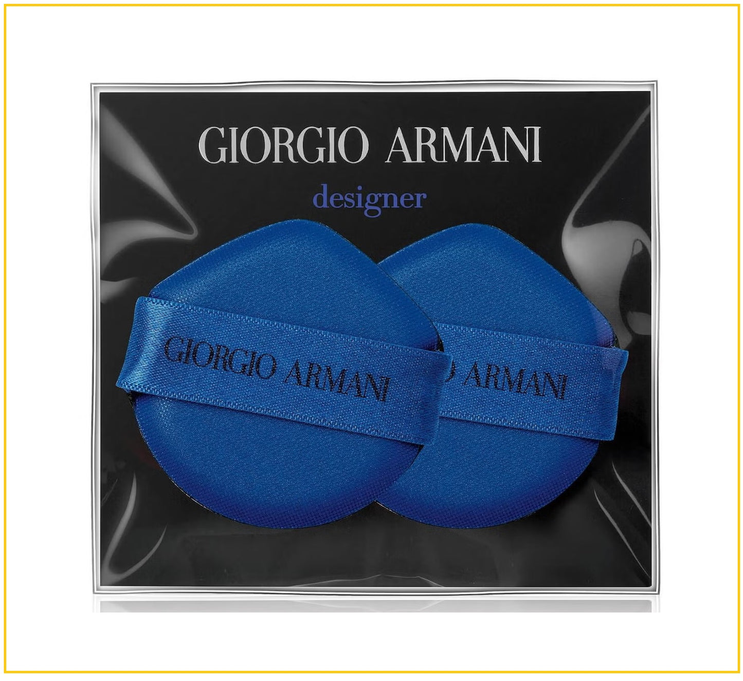 GIORGIO ARMANI 阿瑪尼藍色粉撲兩件套裝 DESIGNER BLUE POWDER PUFF TWO PACK DUO SET