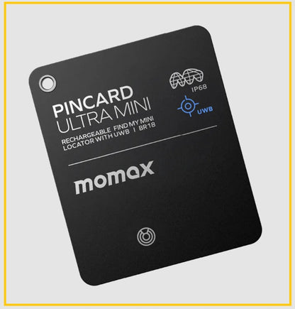 MOMAX 充電式迷你全球定位器(支持UWB) PINCARD ULTRA MINI FIND MY BR18