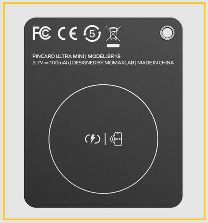 MOMAX 充電式迷你全球定位器(支持UWB) PINCARD ULTRA MINI FIND MY BR18