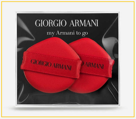 GIORGIO ARMANI 阿瑪尼粉撲兩件套裝 MY ARMANI TO GO CUSHION PUFF TWO PACK DUO SET