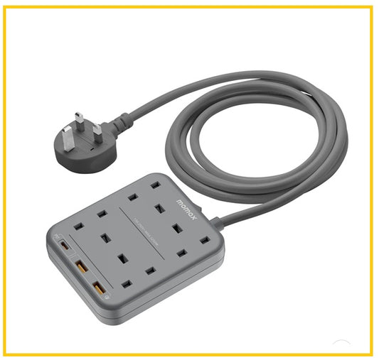 MOMAX 4位拖板 ONEPLUG 4 OUTLETS POWER STRIP WITH USB US3UKW / US3UKE
