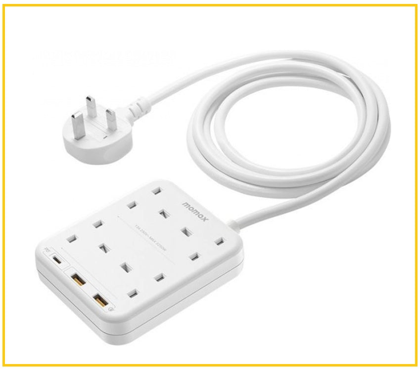 MOMAX 4位拖板 ONEPLUG 4 OUTLETS POWER STRIP WITH USB US3UKW / US3UKE