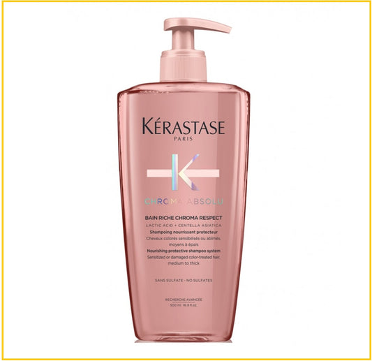 KERASTASE 卡詩綻光染後護理固色浴髮乳洗髮水 CHROMA ABSOLU BAIN RICHE CHROMA RESPECT 80ML / 500ML