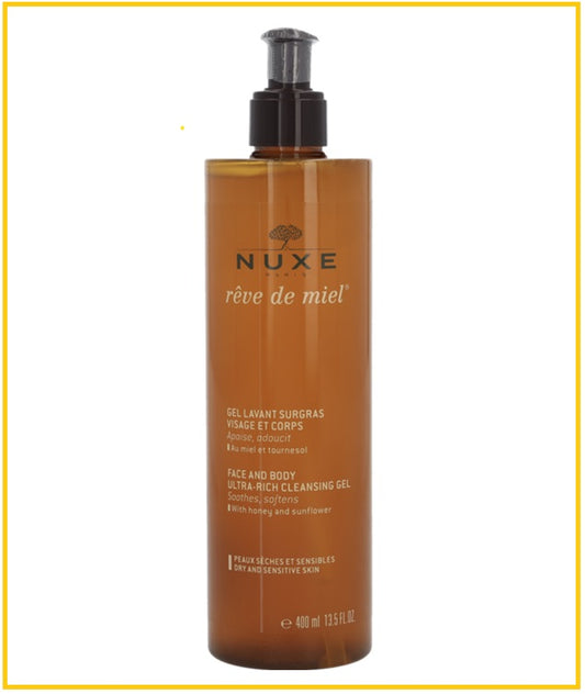 NUXE 歐樹蜂蜜潔面乳 RDM FACE AND BODY ULTRA-RICH CLEANSING GEL 400ML
