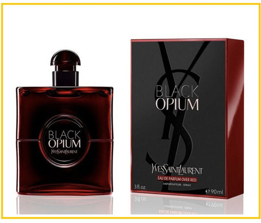YVES SAINT LAURENT 聖羅蘭黑鴉片猩紅版女士濃香水 YSL LADIES BLACK OPIUM OVER RED EDP SPRAY 90ML