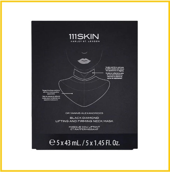111SKIN 黑鑽提拉緊緻頸膜 CELESTIAL BLACK DIAMOND LIFTING AND FIRMING NECK MASK 43ML X5