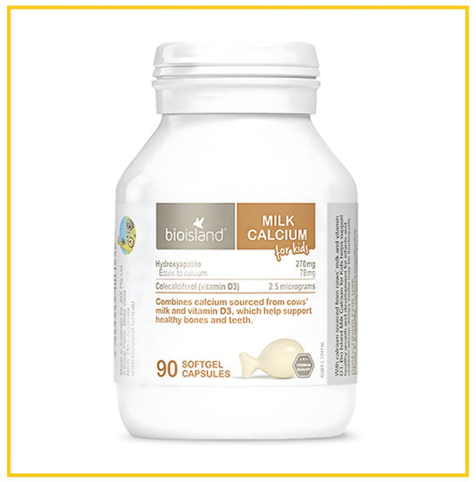 BIO ISLAND 乳鈣樽裝90粒 BIOISLAND MILK CALCIUM FOR KIDS 90 SOFT GEL CAPSULES