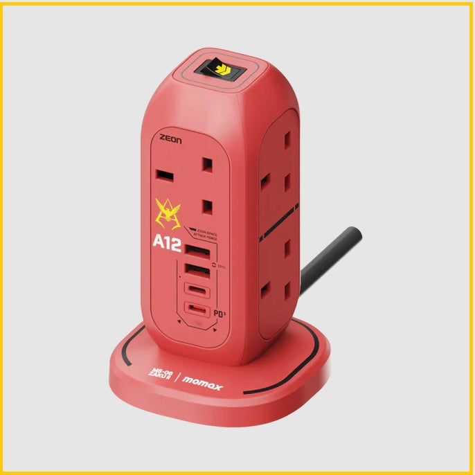MOMAX X GUNDAM 7位USB拖板 ONEPLUG 7-OUTLET POWER STRIP WITH USB (GUNDAM RX-78-2) US18UKGDW / US18UKGDR / US18UKGDG