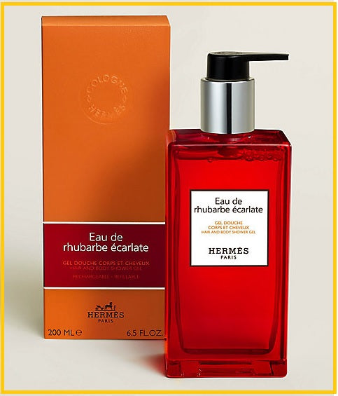 HERMES 愛馬仕血色大黃二合一沐浴洗髮露(玻璃樽) EAU DE RHUBARBE ECARLATE HAIR AND BODY SHOWER GEL 200ML (GLASS BOTTLE VERSION)