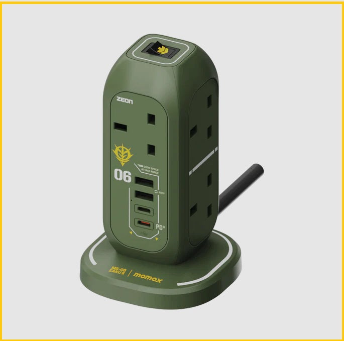 MOMAX X GUNDAM 7位USB拖板 ONEPLUG 7-OUTLET POWER STRIP WITH USB (GUNDAM RX-78-2) US18UKGDW / US18UKGDR / US18UKGDG