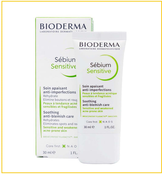 BIODERMA 貝德瑪控油紓敏面霜 SEBIUM SENSITIVE SOOTHING ANTI-BLEMISH CARE 30ML