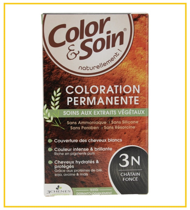 3CHENES 三橡樹植物染髮劑 COLOR & SOIN HAIR COLOUR #1N / #4M / #3N / #4B / #5G / #4A / #5N / #5M / #4G / #6G / #5GM / #4N / #5B / #7GC 135ML