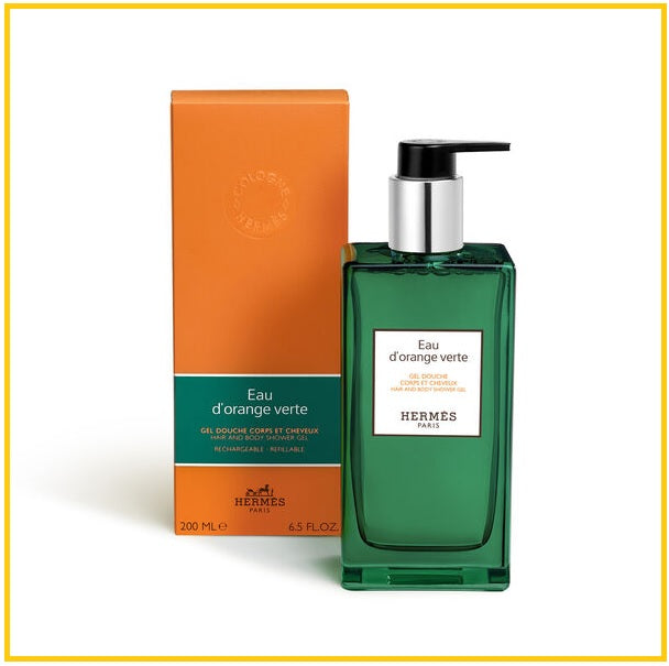HERMES 愛馬仕橘綠之泉二合一沐浴洗髮露(玻璃樽) EAU D'ORANGE VERTE HAIR AND BODY SHOWER GEL 200ML (GLASS BOTTLE VERSION)