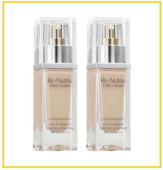 ESTEE LAUDER 雅詩蘭黛沁水粉底液套裝 RE-NUTRIV ULTRA RADIANCE LIQUID MAKEUP SPF20 #1C0 / #2C0 DUO SET 30ML X2