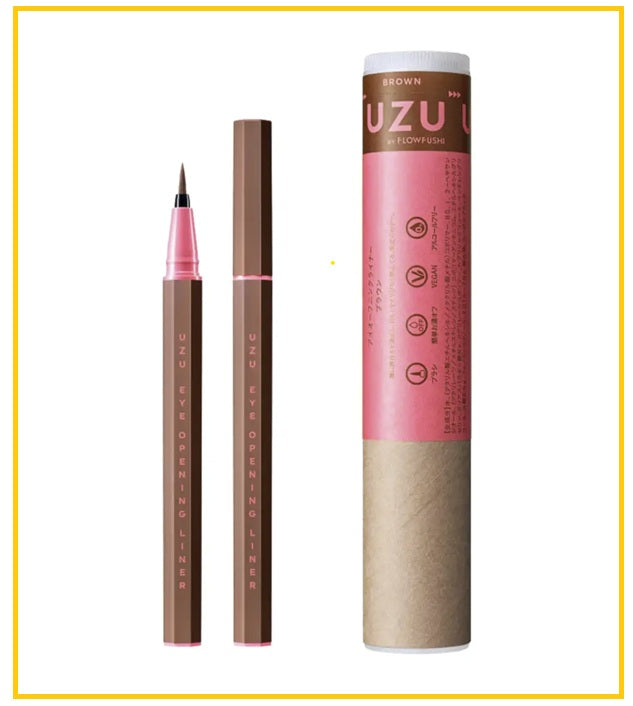 FLOW FUSHI 棕黑色眼線液筆 UZU EYE OPENING LINER #BROWN BLACK / #BROWN 0.55ML