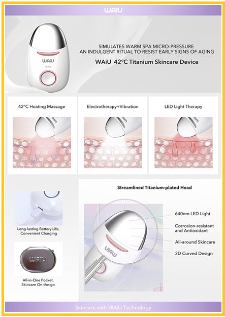 WAIU 瓦優42度鈦金賦活美顏儀 42° TITANIUM ELIXIR #STANDARD PATTERN / #HEART SHAPED PATTERN