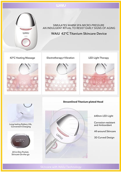 WAIU 瓦優42度鈦金賦活美顏儀 42° TITANIUM ELIXIR #STANDARD PATTERN / #HEART SHAPED PATTERN