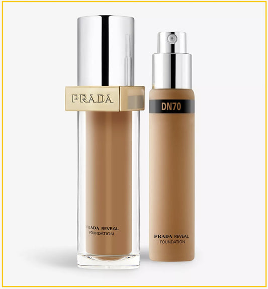PRADA 普拉達原光新肌煥膚可補充粉底液 REVEAL SKIN OPTIMISING REFILLABLE FOUNDATION #DN70 / #LW25 / #MC50 / #MW50 30ML