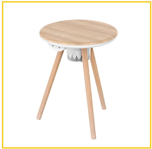 MOMAX 智能茶几 CYMBAL WIRELESS CHARGING TABLE WITH BUILT-IN AMBIENCE LIGHT AND SPEAKER QC7W