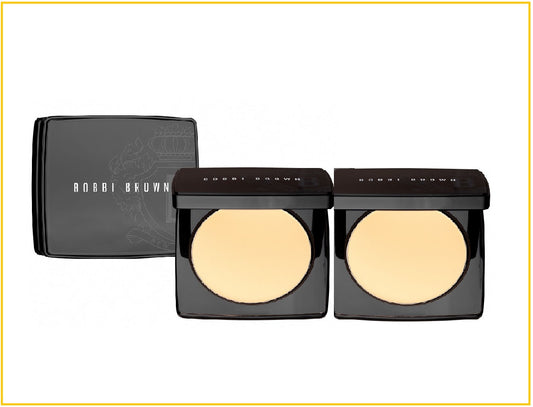 BOBBI BROWN 芭比布朗透薄超柔控油定妝粉餅兩件套裝 SHEER FINISH PRESSED POWDER #PALE YELLOW DUO SET 9G X2