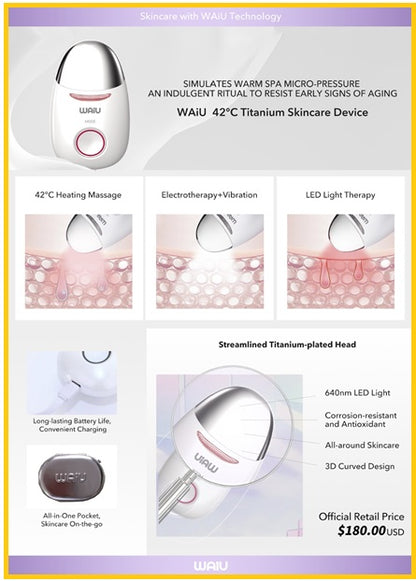 WAIU 瓦優42度鈦金賦活美顏儀 42° TITANIUM ELIXIR #STANDARD PATTERN / #HEART SHAPED PATTERN