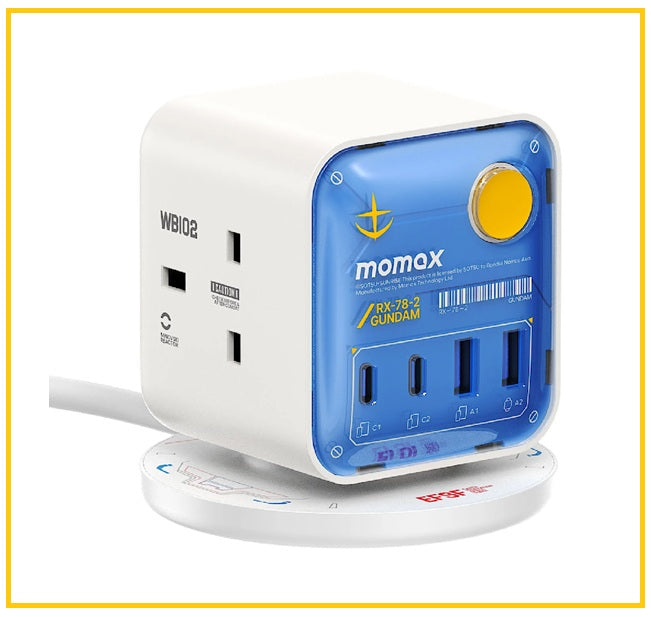 MOMAX X GUNDAM 高達位拖板 1-CHARGE WORK FLOW PD 25W GUNDAM RX-78-2 3-OUTLET POWER CUBE US20UKGDW / US20UKGDU
