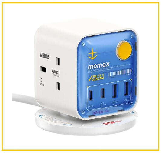 MOMAX X GUNDAM 高達位拖板 1-CHARGE WORK FLOW PD 25W GUNDAM RX-78-2 3-OUTLET POWER CUBE US20UKGDW / US20UKGDU