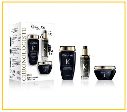 KERASTASE 卡詩黑鑽極萃逆時修護套裝及補充裝 CHRONOLOGISTE TOTAL HAIR SCALP REVITALIZING HAIR CARE REFILLABLE DUO SET